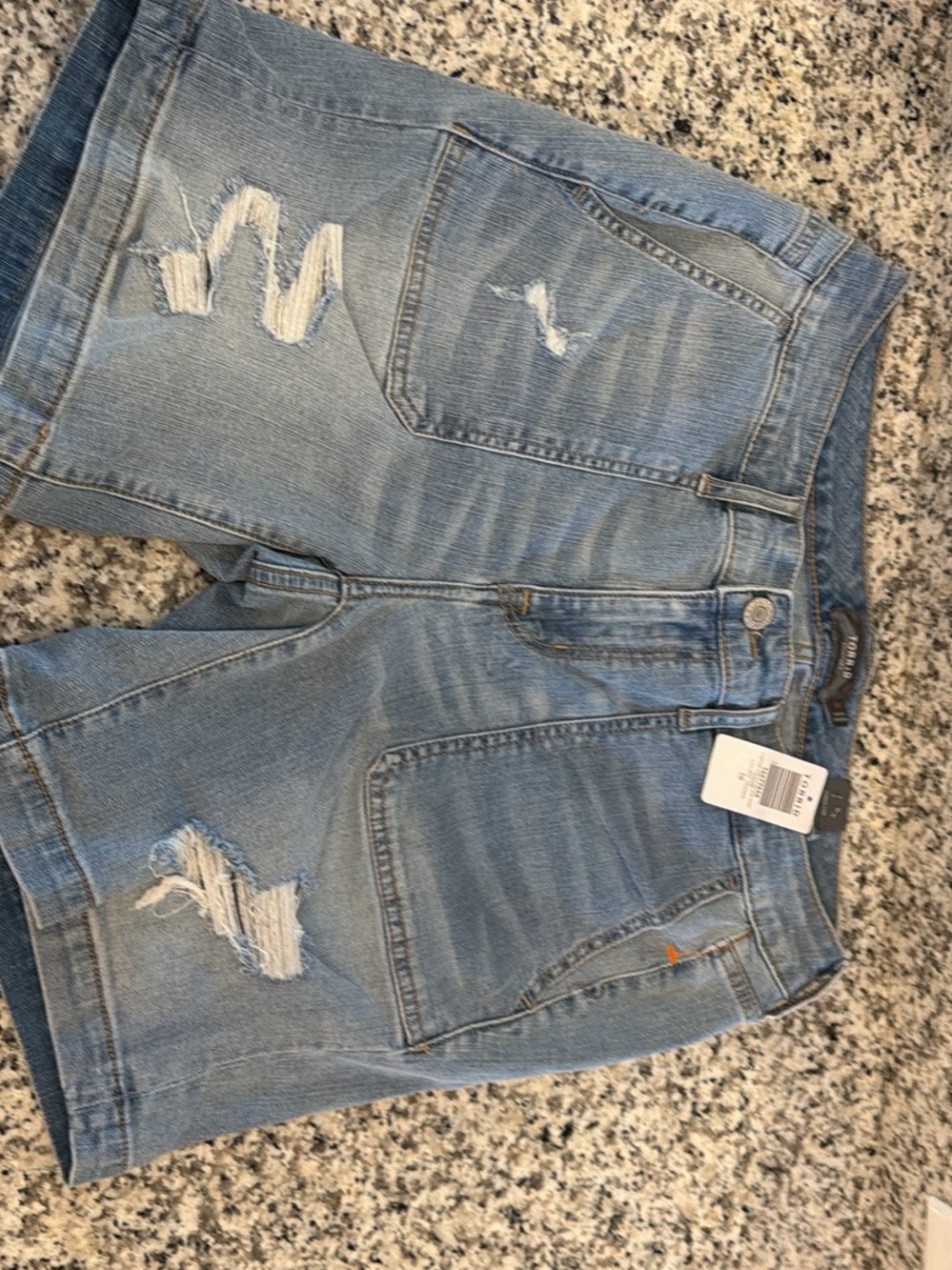 torrid Light Blue Distressed Boyfriend Jeans Shorts